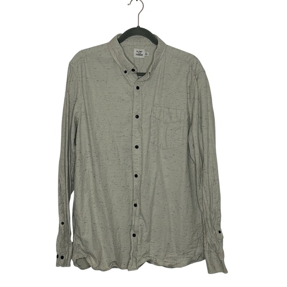 Flint and Tinder Button Down Long Sleeve Shirt Size‎ XL Donegal Beige Casual - Picture 1 of 9